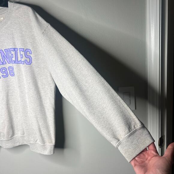 Anthropologie The Roam City Sweatshirt Los Angeles 1982 Women's S Crew Neck Gray - Picture 4 of 10